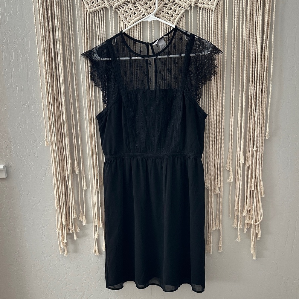 H&M Black Lace Mini Dress